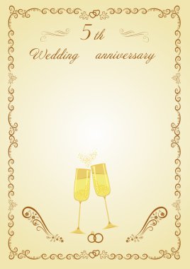 Ahşap vedding için 5 yıldönümü tebrik ederiz