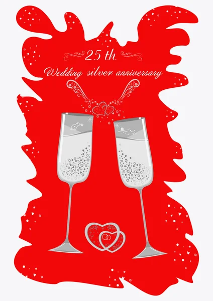 Gümüş düğün şampanya bardakları