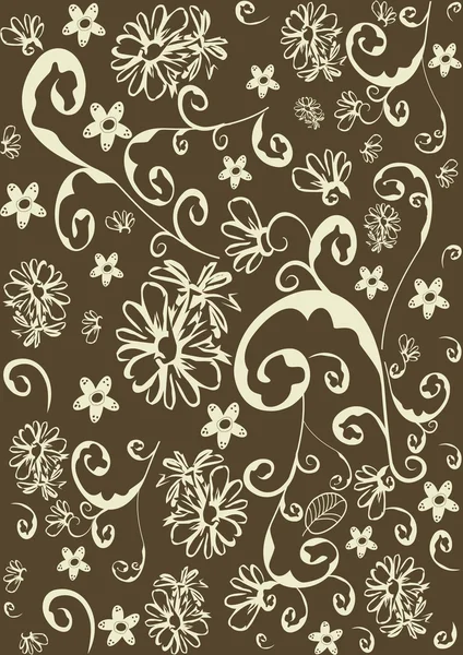 Patrón floral vector sin costura — Vector de stock