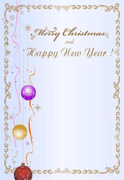 Beautiful Christmas frame for congratulations — Stock Vector