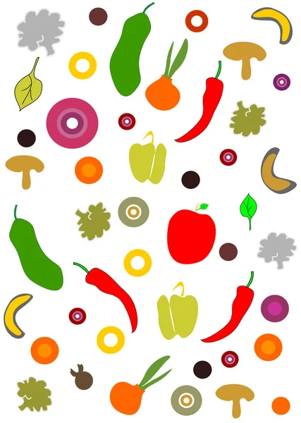 Abstract background with vegetables — Stock Vector