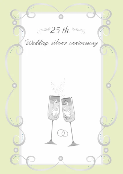 Gümüş bir düğün için şarap bardakları 