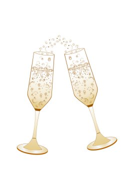 Abstract champagne glasses vector illustration vector Abstract champagne glasses vector illustration vector