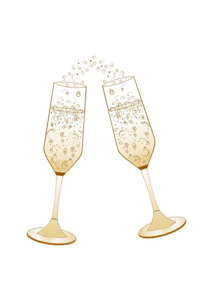 Abstract champagne glasses vector illustration — Stock Vector
