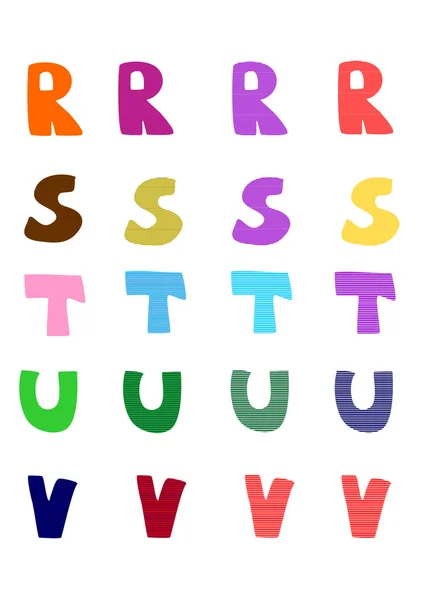 Vektor illustration av alfabetet bokstäver — Stock vektor