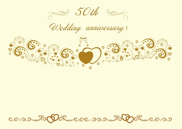 50th wedding anniversary Vector Art Stock Images | Depositphotos