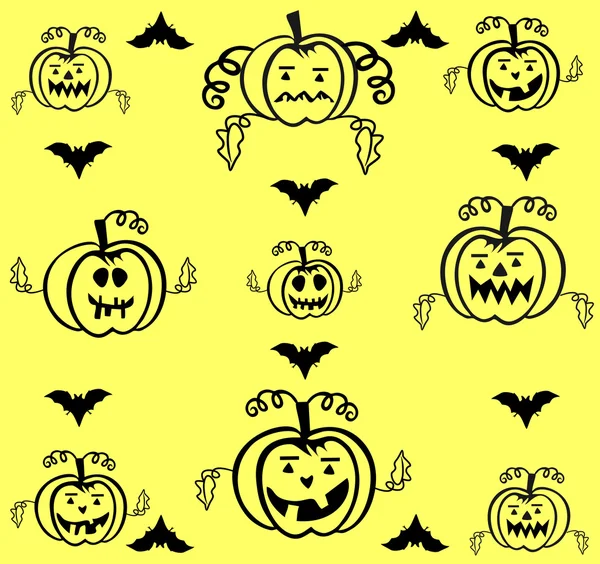 Conjunto de calabazas decorativas Halloween — Archivo Imágenes Vectoriales