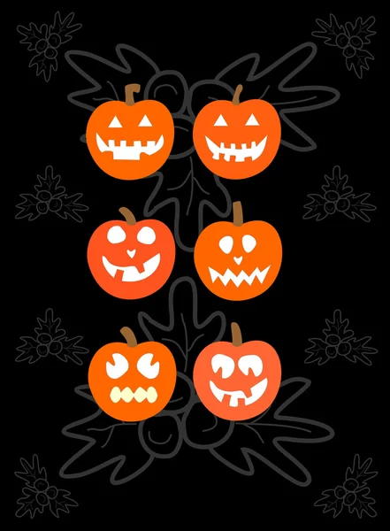 Halloween calabaza vector ilustración — Vector de stock