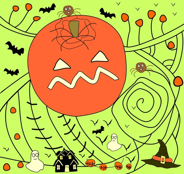 Векторная иллюстрация Хэллоуина — стоковый вектор
