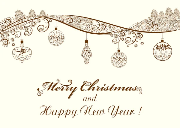 Güzel kış topları ve kar taneleri ile arka plan 