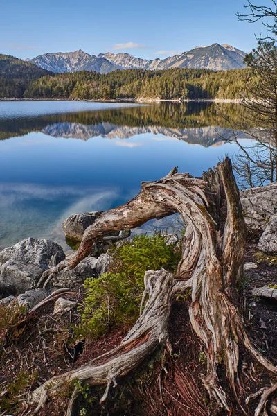 Reflétant Lac Montagne Dans Les Alpes Allemandes Lac Montagne Turquoise — Photo