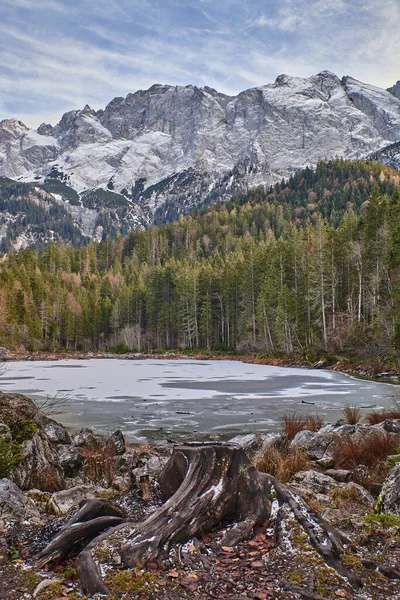 Reflétant Lac Montagne Dans Les Alpes Allemandes Lac Montagne Turquoise — Photo