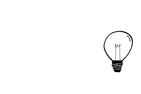 Символ Лампочки Білому Тлі Концепція Творчих Ідей Інновацій — стокове фото