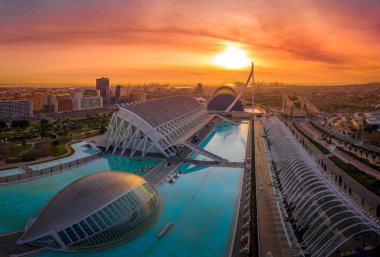 Valencia İspanya 'nın gündoğumu manzarası