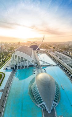 Valencia İspanya 'nın gündoğumu manzarası