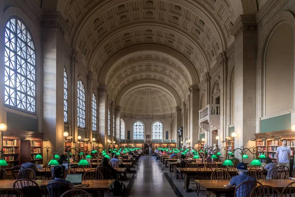 Biblioteca Pública Boston Sala Lectura Principal — Foto de Stock