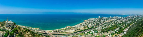 Flygfoto Över Bat Galim Och Kiryat Eliezer Stadsdelar Haifa Israel — Stockfoto