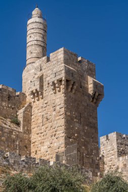 Kudüs 'ün İsrail' deki eski şehrinde David Kulesi tahkimatı