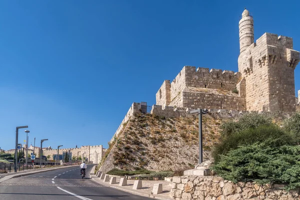 Befestigungsturm David Jerusalems Altstadt Israel — Stockfoto
