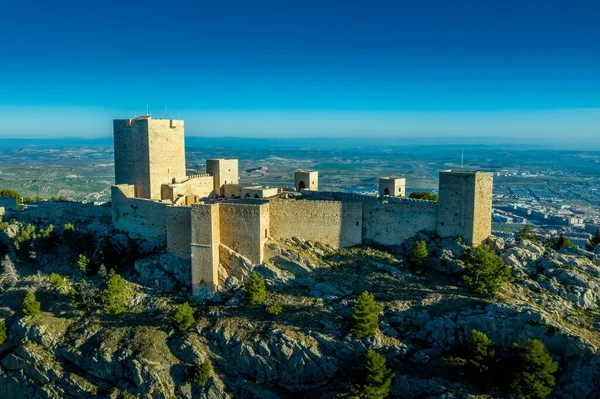 Sogno Cielo Nuvoloso Sopra Jaen Castello Gotico Medievale Parador Uno — Foto Stock