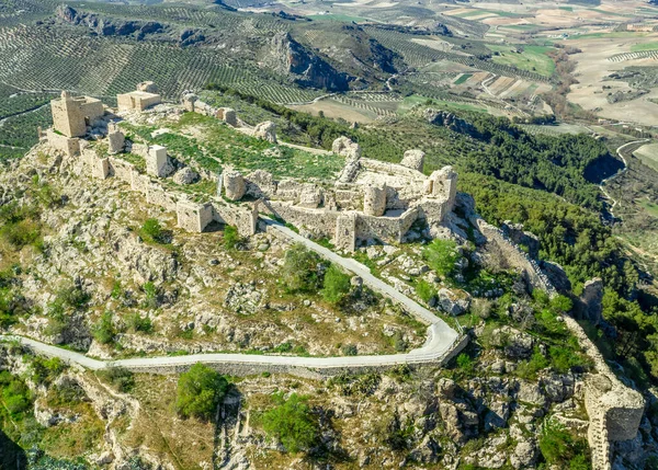 Moclin Ortaçağ Duvarlı Kenti Büyük Spanya Yakınlarındaki Mavi Gökyüzü Manzaralı — Stok fotoğraf