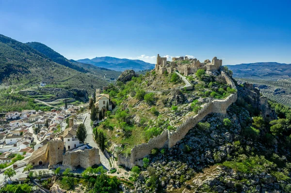 Moclin Ville Médiévale Fortifiée Château Ruine Près Grenade Espagne Avec — Photo