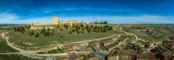 Penaranda Duero Aerial View Medieval Castle Donjon Fortified Town Castilla — Stock Photo, Image