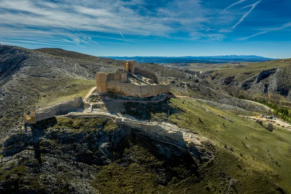 Burgo Osma Středověký Hrad Letecký Pohled Město Kastilii Leonu Španělsko — Stock fotografie