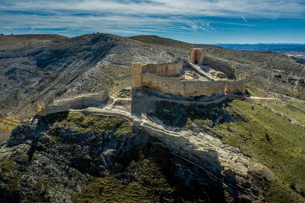 Burgo Osma Středověký Hrad Letecký Pohled Město Kastilii Leonu Španělsko — Stock fotografie