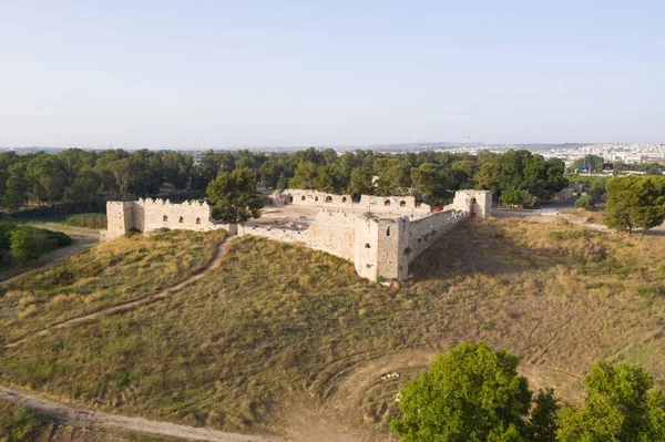 Vista Aérea Castelo Antipatrus Fortaleza Era Binar Bashi Otomana Perto — Fotografia de Stock