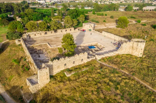 Vue Aérienne Château Antipatrus Forteresse Binar Bashi Ottoman Près Fleuve — Photo