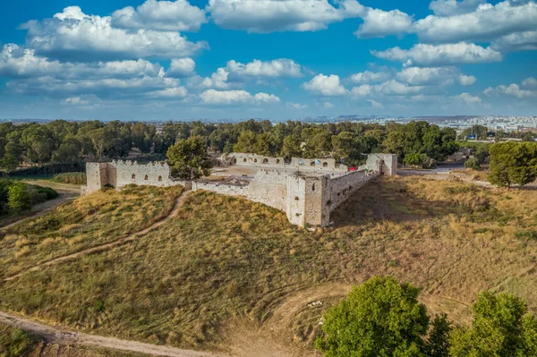 Aerial View Antipatrus Castle Binar Bashi Ottoman Era Fortress Yarkon — Stock Photo, Image