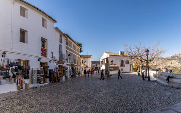 Vista Panorámica Del Popular Destino Vacacional Español Castell Guadalest Sobre — Foto de Stock
