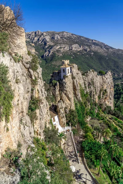 Panoramic View Popular Spanish Vacation Destination Castell Guadalest Beautiful Water — Stock Photo, Image