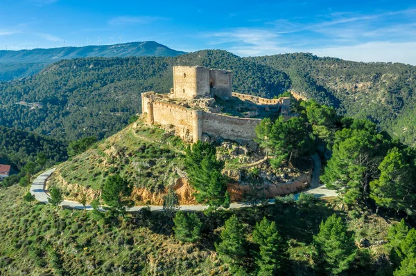세기에 만들어 꼭대기에 스페인의 공중에서 내려다본 불규칙 — 스톡 사진