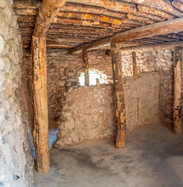 Vista Interior Torre Superior Del Pueblo Colina Tuzigoot Monumento Nacional —  Fotos de Stock