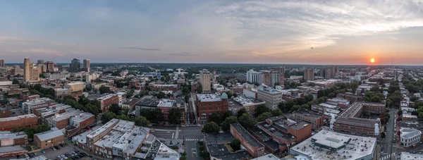 Aerial Sunset View Richmond Capital City Virginia Dramatic Sky Overlooking — Stock Photo, Image