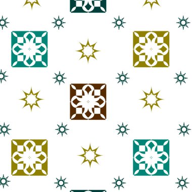 Soyut geometrik dikişsiz kalıp, mavi arkaplan