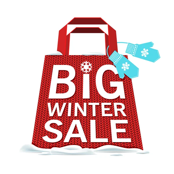 Vector. Big winter sale. — Stock Vector