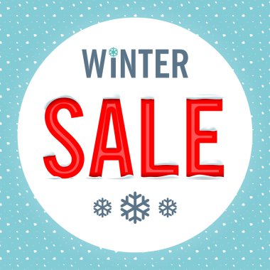 Vektör. Kış indirimi.