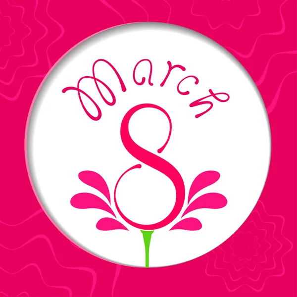 Vektor glücklicher Frauentag. 8. März. — Stockvektor