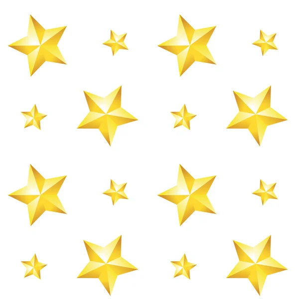 Seamless pattern with a gold star on a white background. Vector. Vector Graphics