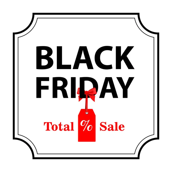 Vektorillustration. Banner Black Friday Verkauf. das Preisschild sa — Stockvektor