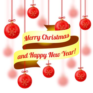 Vektör çizim. Mutlu Noeller ve mutlu yeni yıl. Realist