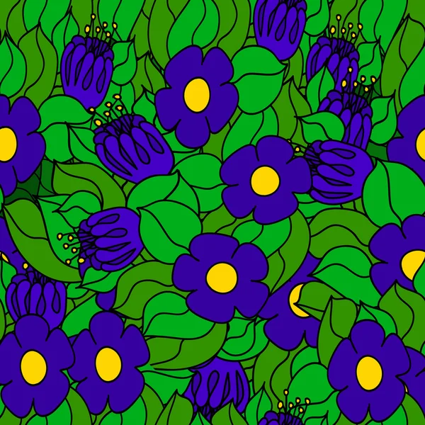 Fond de fleurs tropicales — Image vectorielle