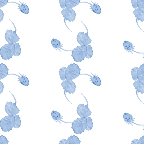 Fraise aquarelle motif sans couture — Image vectorielle