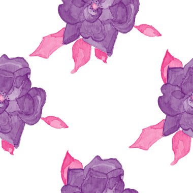 Suluboya gül gemisi pürüzsüz desen