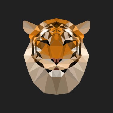 Geometrik çokgen tiger şekil