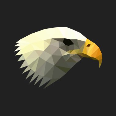 Geometrik çokgen kartal illüstrasyon