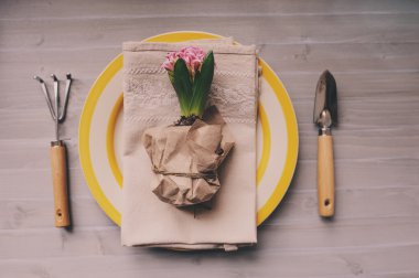 Tablo Easter için dekore edilmiş